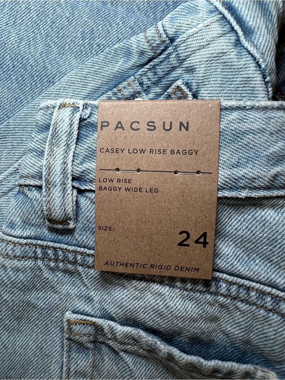 Pacsun Casey Low Rise Baggy Women’s Jeans Size 24 NWT.